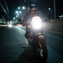 Riding at night - Royal Enfield Continental GT