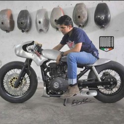 Early design stage of the Royal Enfield Himalayan