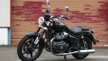 Royal Enfield Super Meteor bike in Astral Black